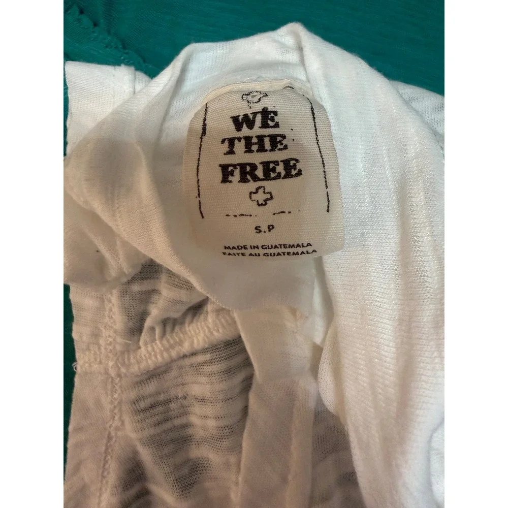 Free People Brisbane Mock Neck Tank White Heathered Open Back Size S Boho